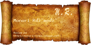 Monori Rómeó névjegykártya